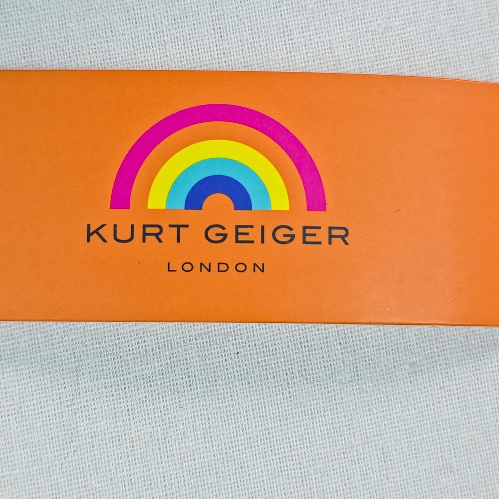Kurt Geiger Womens London southbank Bucket Hat OS Periwinkle Blue Logo Patch NEW - Picture 9 of 10
